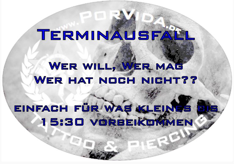 Terminausfall wg. Krankheit